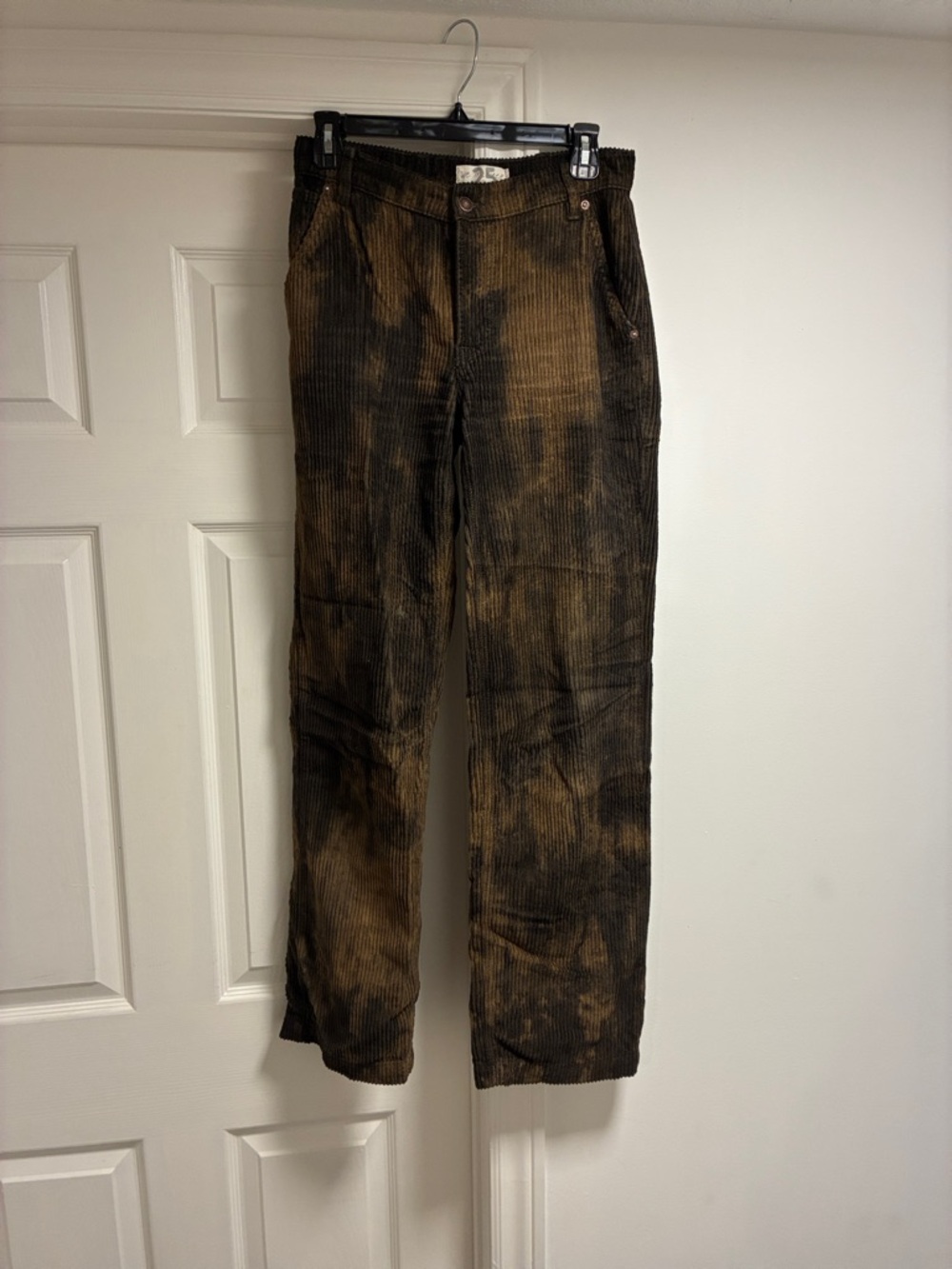 We The Free Corduroy Pants in Brown/Black - Classic Straight Fit